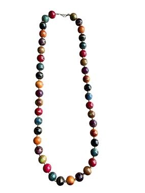 ⭐️ Multicolor Long Beaded Statement Costume Necklace